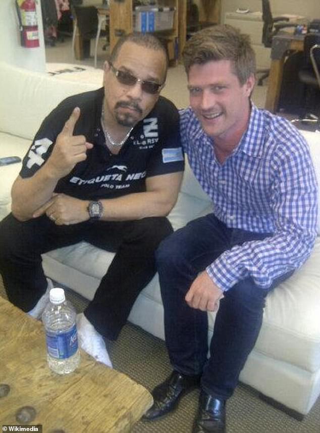 Hartman (above, with Ice T) was a corporate high-flyer in the technology industry who reportedly made claims about Alan Jones before his death