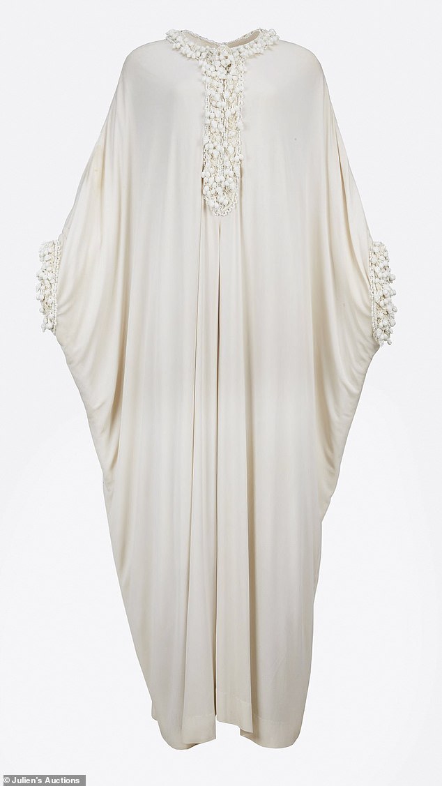 Liz's Caftan: Another Hollywood legend, Elizabeth Taylor, will have a number of items up for bid, the most prominent of which is a caftan seen in the movie Boom!  from 1968.