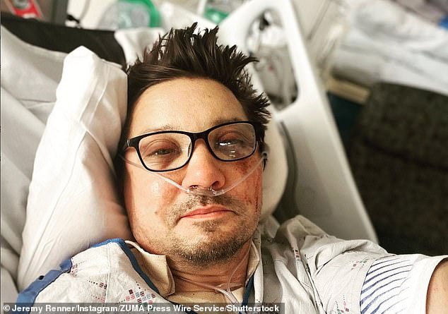 Renner suffered numerous broken bones and a collapsed lung sustained in a snowplow accident that occurred near Reno, Nevada, on New Year's Day.