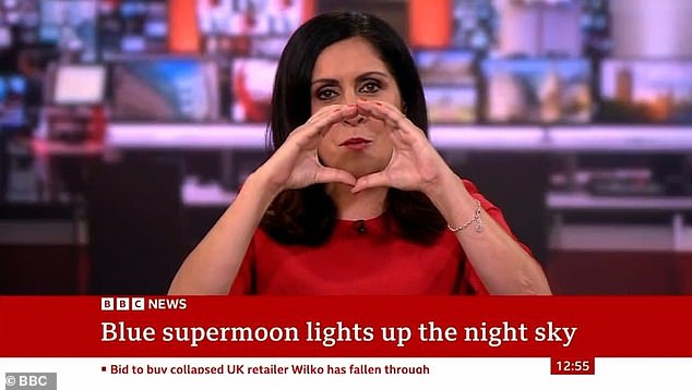 In September, Moshiri made headlines with her hilarious, improvised image of a rare blue supermoon when a photo of the lunar event failed to appear on screen