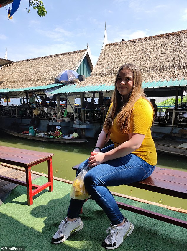 The young German backpacker traveled solo to Thailand in February (photo on holiday)