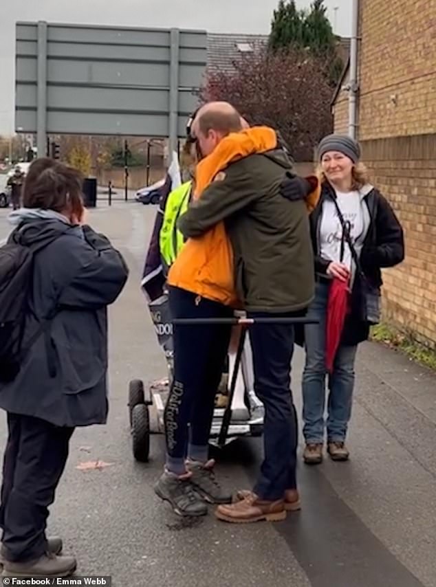 After surprising a stunned Emma, ​​the prince reached out for a hug