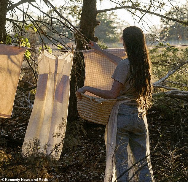 She then milks the goats, makes hay for the animals and works in the garden