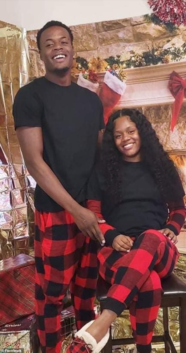 Micah Washington's girlfriend, Jalexis Rice, from Alabama, claims he was changing a tire when he was approached by a white officer who tased him at close range