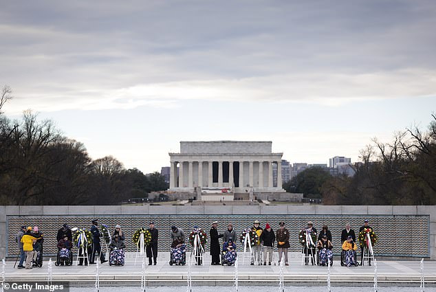 A ceremony was held in Washington, DC, attended by World War II veterans