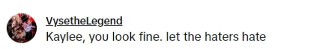 The comments section was flooded with people - many of whom have now rallied behind her and supported her choice of 'free' [her] cherries'