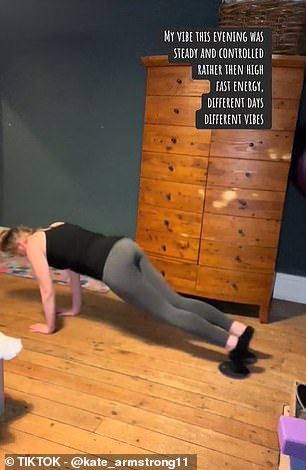 TikTok user Kate Armstrong showed off her low-impact burpee using sliding discs under her feet to mimic a reformer's move