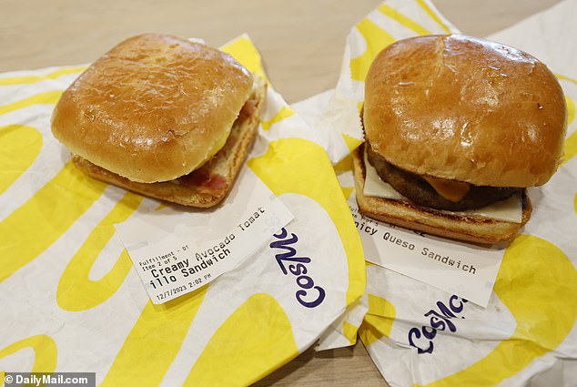 Our photographer sampled the $4.99 creamy avocado-tomatillo sandwich.  He said: 'The sandwiches were fine for fast food.  If I had to choose between McDonald's sausage McMuffin, I'd go for this one.”