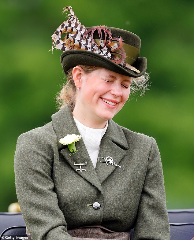 Lady Louise Windsor couldn't help but laugh on day 4 of the Royal Windsor Horse Show at Home Park, Windsor Castle on May 15, 2022