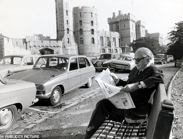 He was pictured by the BBC reading a newspaper outside Windsor Castle for TV program Midweek