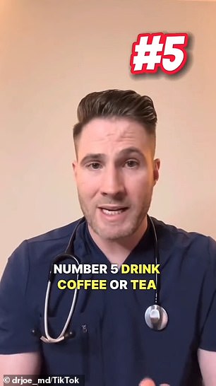 Dr.  Whittington says you can take a pain reliever, but you should avoid Tylenol (acetaminophen).  He adds that coffee or tea will provide a 