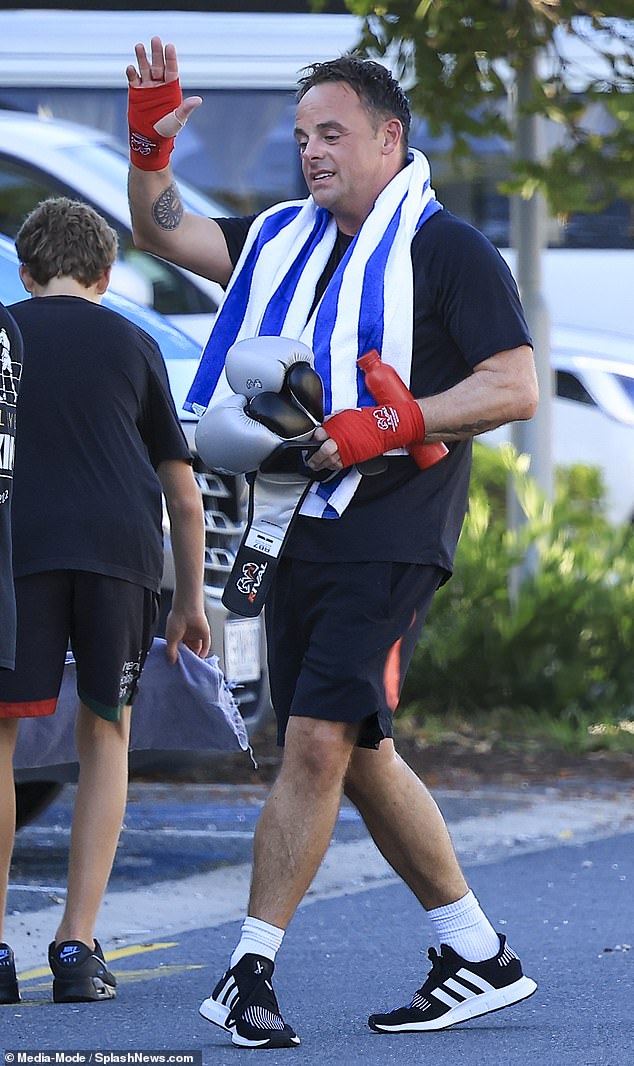 Ever the joker, between gasping for breath and dripping in sweat, he still managed to joke around with his trainer and fellow exercise enthusiasts