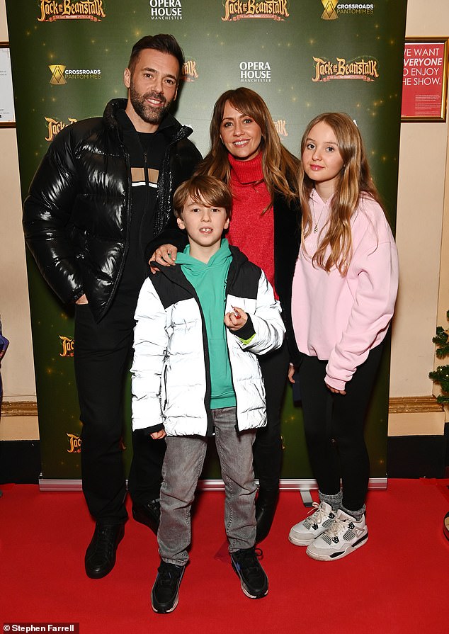 Samia Longchambon and husband Sylvain spent the evening with their son Yves, seven, and Samia's daughter Freya, 13, who she shares with ex-husband Matt Smith