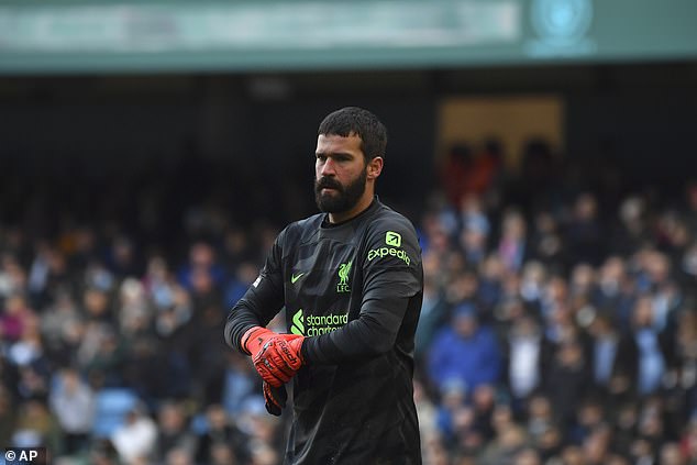 Liverpool goalkeeper Alisson could return to the starting line-up against Palace after a hamstring injury