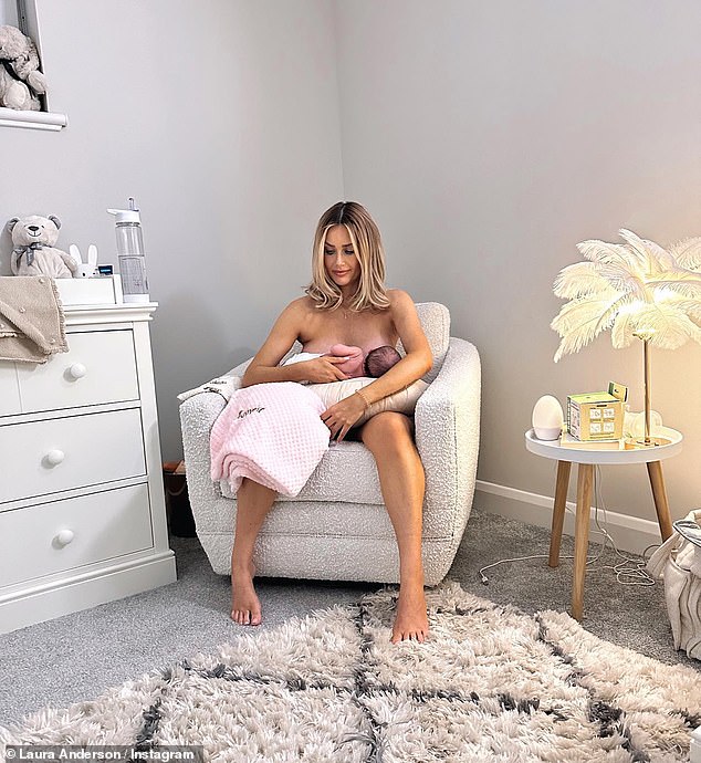 In September, the former Love Island star shared a nude photo of her breastfeeding daughter Bonnie as she gave fans a candid update on her child's feeding journey