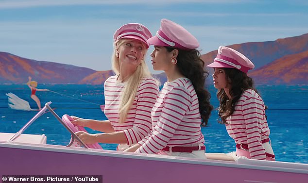 America (center) co-starred with Margot Robbie and Ariana Greenblatt in the summer hit Barbie, but before that admitted her acting roles had dried up