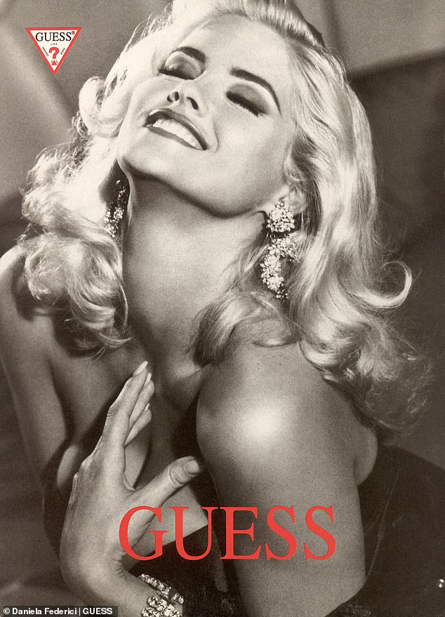 Her Guess ads were very similar to her Playboy shoots;  seen in the 1990s