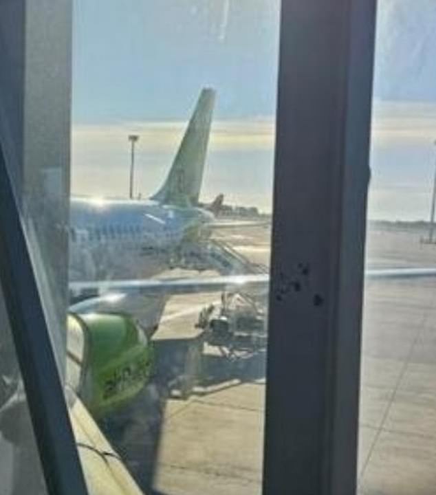 One of the last photos Rodrigues sent his wife was of the plane parked at the arrivals hall of Zurich airport
