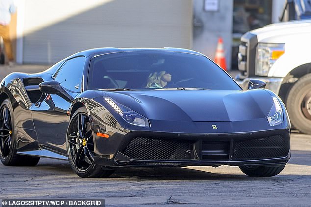 The 39-year-old reality TV personality stayed comfortable in a casual outfit as she left the facility and hopped into her black Ferrari sports car before speeding onto the city streets.