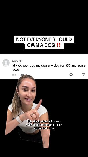 Elliott shared some of the nasty comments she received, including messages from people saying they would give up their dogs for next to nothing