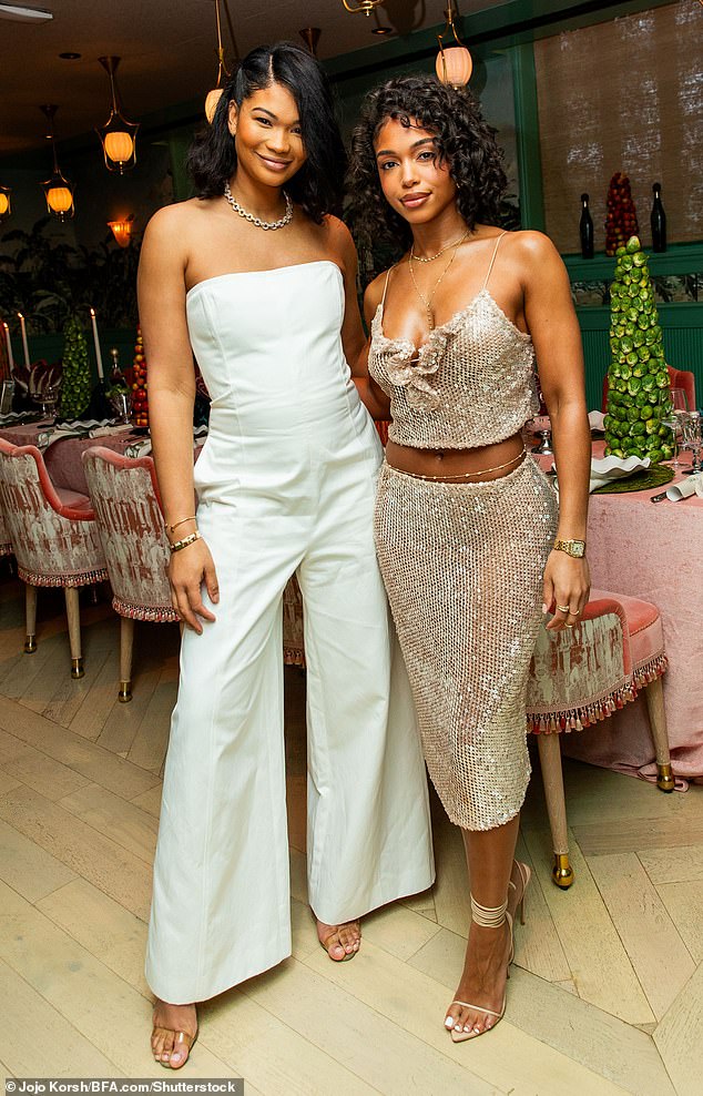 During her event, she mingled with guests including model Chanel Iman