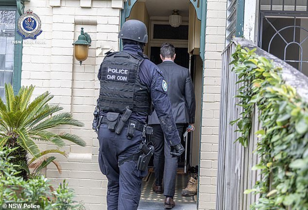 Strike Force detectives executed arrest warrants at Mr Roberts North Bondi's home