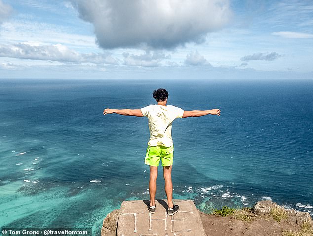 Tom told aspiring backpackers to avoid countries like Hawaii (pictured) and Australia, claiming they are 'too expensive' to enjoy