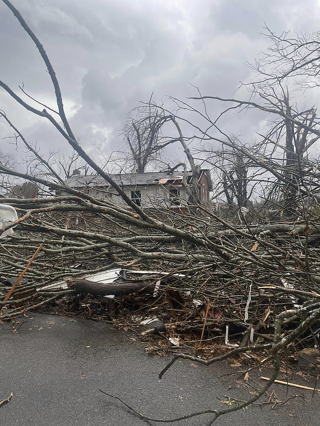 Weakley County in Tennessee, about 110 miles northwest of Nashville, reported 