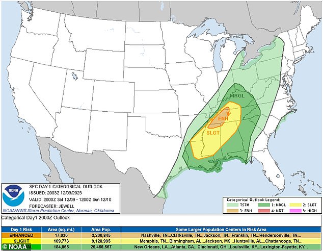 Several counties in multiple states are under tornado watch throughout Saturday evening