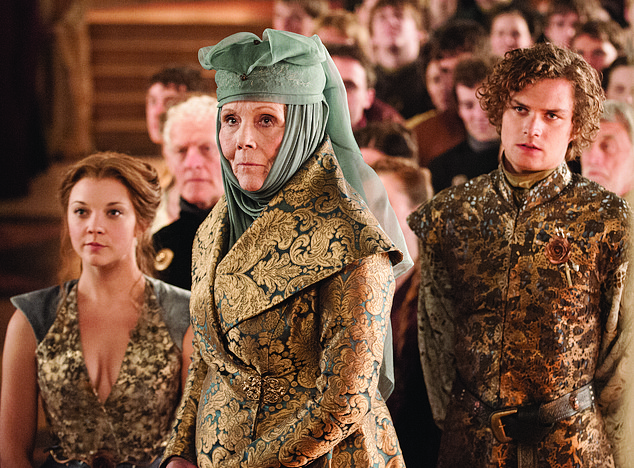 Diana Rigg as the murderous matriarch Oleanna Tyrell in HBO's global hit series Game of Thrones, a show she admitted in 2019 that she had never seen