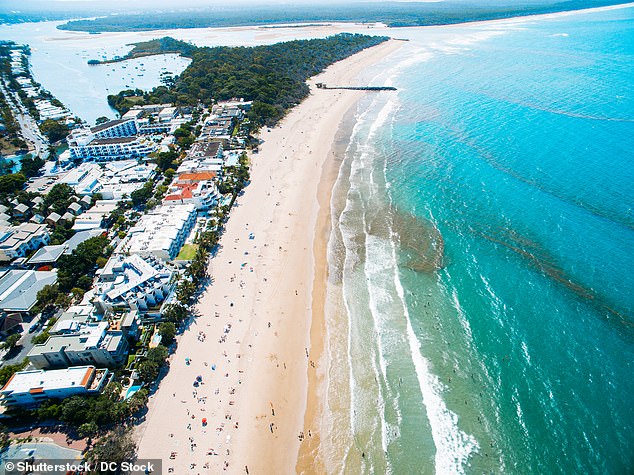 The Main Beach apartment has a long balcony and offers panoramic views over the ocean