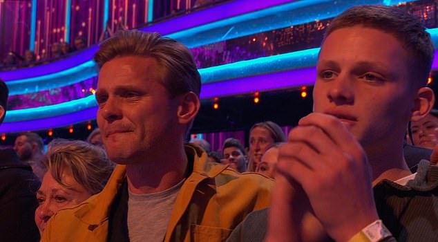 Jeff spent the entire series front show watching Bobby on the BBC dancing competition (he is pictured with his youngest son Freddie)