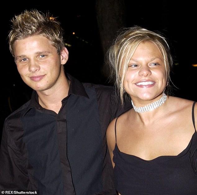 Bobby's father Jeff Brazier (left) dated Bobby's late Big Brother star mother Jade Goody (right) from 2002 until they split two years later (pictured in 2002)