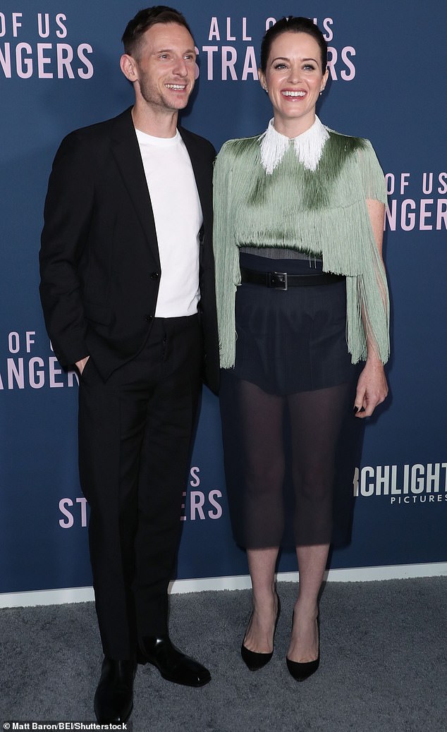 The film's stars could also be seen toiling over the screening, including Jamie Bell and Claire Foy, who play the main character's parents.