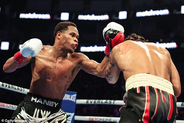 Haney landed 35 percent of his punches, hitting Prograis with 129 of 367 thrown in the fight