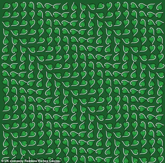 The tricky image, provided by British company Rainbow Riches Casino, appears as if it moves in waves.  Can you use your brain to make it stop?