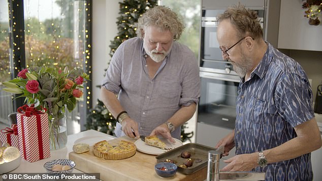 In The Hairy Bikers: Coming Home for Christmas, the two chefs cook a special meal for all the medical staff who helped Dave on his road to recovery