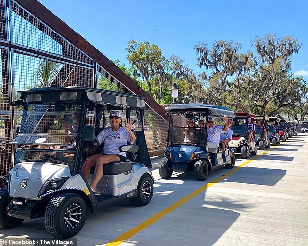 Residents use golf carts, which cost about $12,000 to purchase, as their standard mode of transportation and there are even garages specifically for refilling them