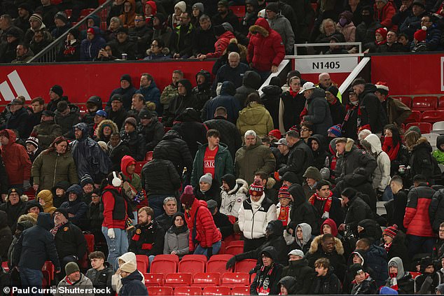 Many United supporters left the match early as their side produced a terrible performance