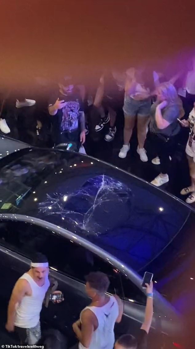 The glass shattered under the man's feet, prompting him to jump down in panic and run through the crowd toward the exit.  The BYD Seal Performance retails for up to $68,748, excluding on-road costs