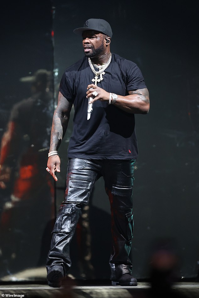 50 Cent (pictured) is in the middle of playing five arena shows in the capitals Down Under