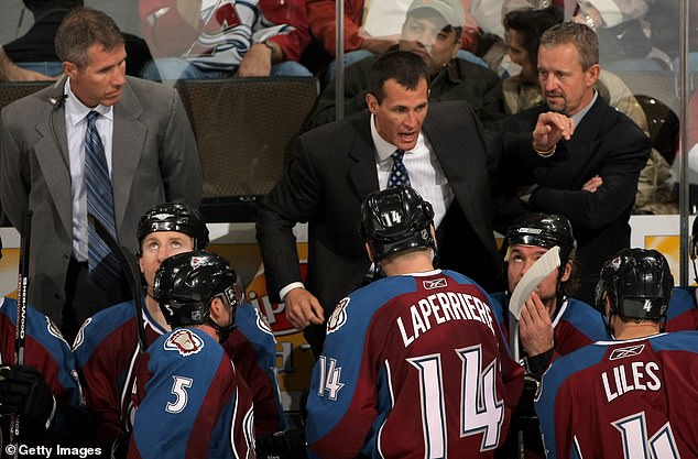 After his playing days were over, he would go behind the bench for a number of teams, most notably as head coach of the Colorado Avalanche.  He would also coach for Detroit and Pittsburgh.