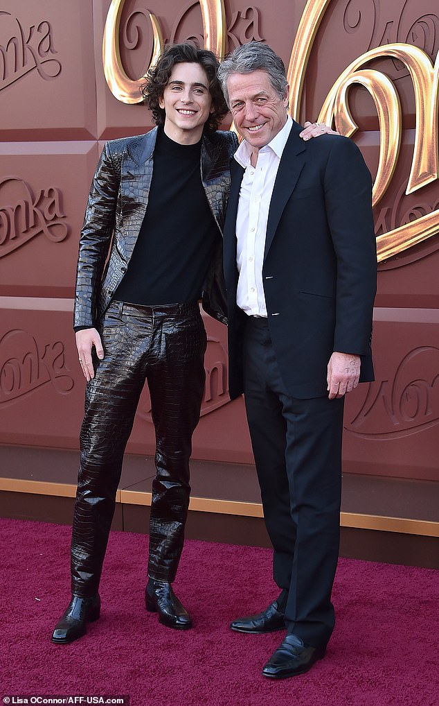 Paul King was asked to serve as director in early 2018, and he subsequently revealed that his only choice to play Wonka was Chalamet without ever seeing an audition, according to Fandom Wire;  the lead actor is seen with Grant, who plays Lofty the Oompa-Loompa