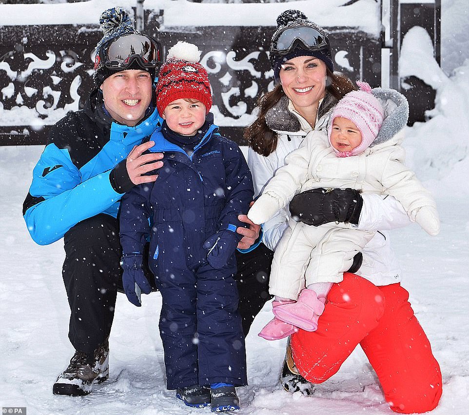 The Prince and Princess of Wales holidayed in Courchevel in 2016 with Prince George (then two) and Princess Charlotte (who was 10 months old)