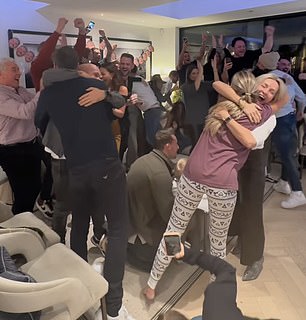 Zara, along with all of Sam's friends and family, organized a viewing party for the finale