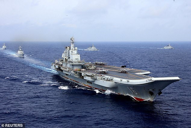 The Chinese aircraft carrier Liaoning was among the participants in exercises off the coast of Taiwan this summer