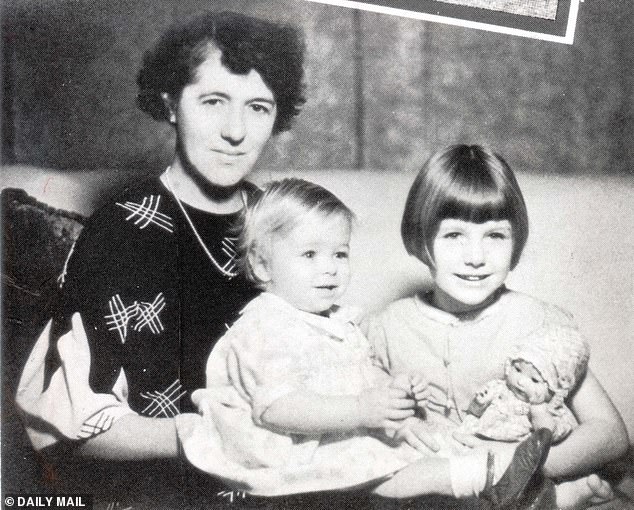 Enid Blyton with daughters Imogen (left) and Gillian.  She was later described by Imogen as having 'no maternal instincts'