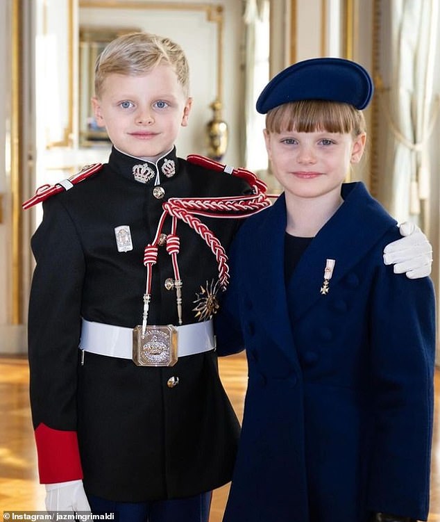 The official portrait shared on the Monaco Palace Instagram page was also among the photos