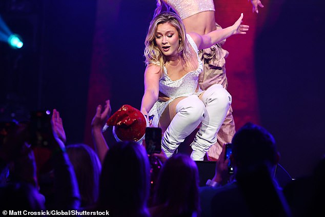 The Symphony chart-topper engaged with the audience as she sang, bending down to grab the hands of the front row