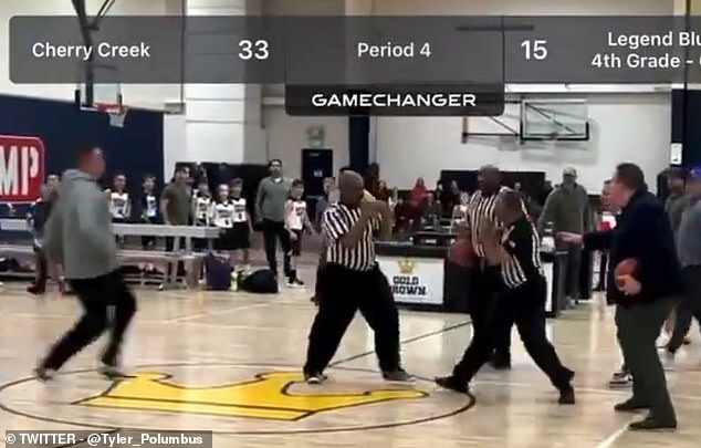 The downed referee immediately got back up and almost fought another referee